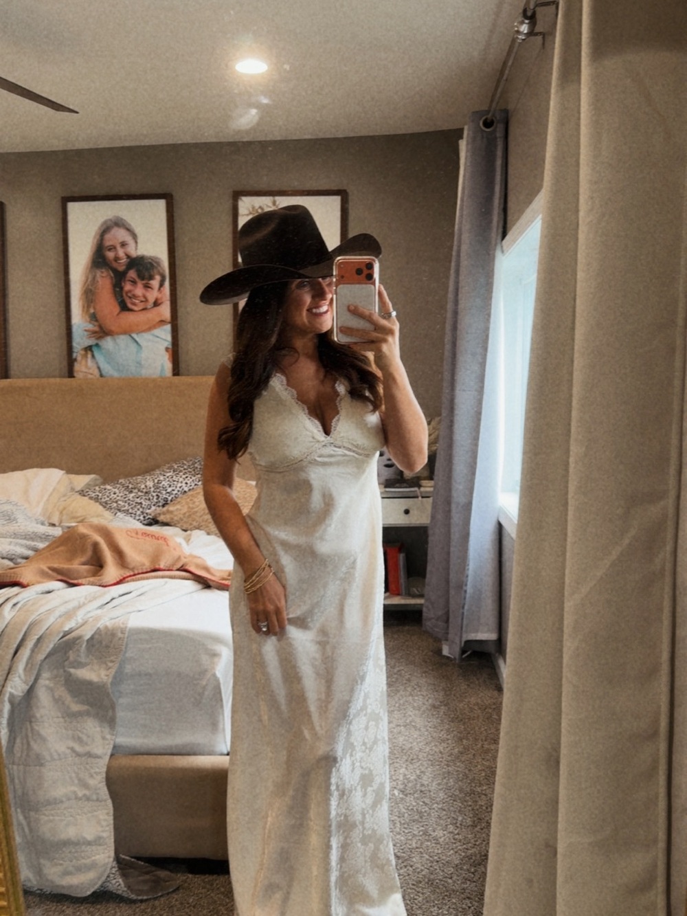Ivory Lace Trim Slip Dress